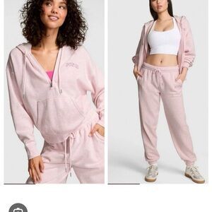 Victoria secrets PINK Light Pink Zip Hoodie & Sweatpants SET